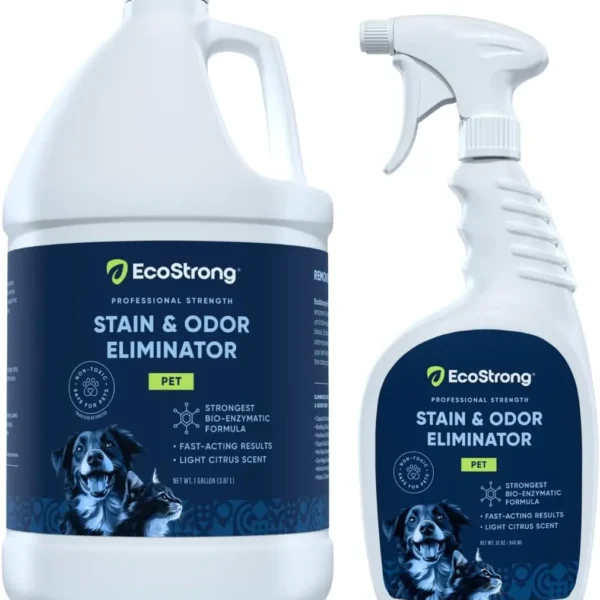 Eco-Friendly Pet Stain & Odor Remover - Enzyme Cleaner for Cat & Dog Urine, 160 Oz