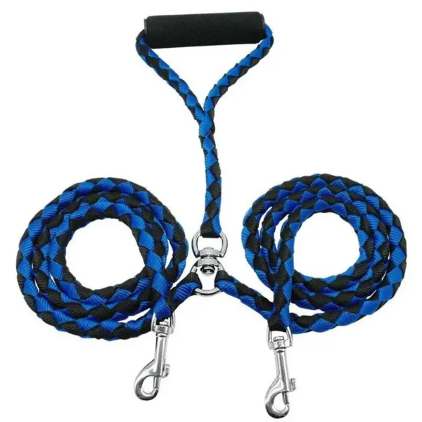 1.4M Double Dog Leash with Elastic Coupler | Dual Pet Walking Lead