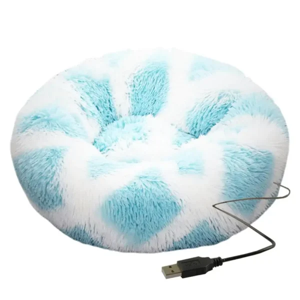 Round Bed Soft Plush - USB Heating